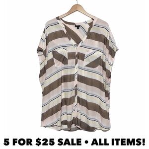 Torrid Striped Lightweight Blouse